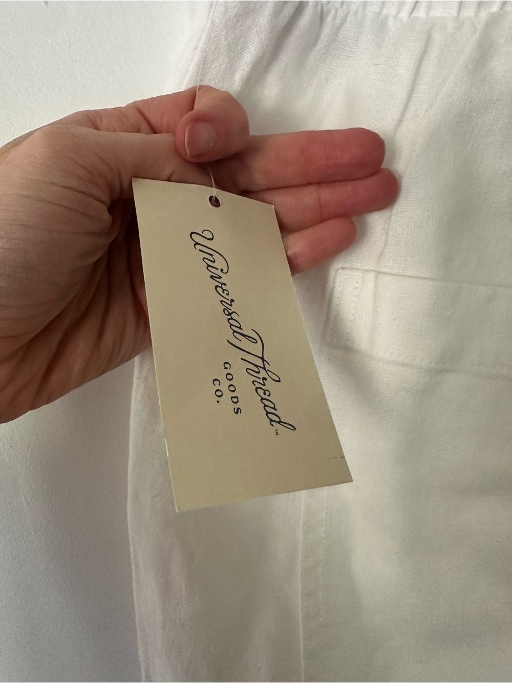 Universal Thread White Wide Leg Drawstring Pants - Picture 5 of 6
